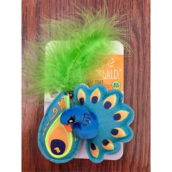 Peacock Catnip Infused Cat Toy Pet Supplies PlayToy - Picture 1 of 2